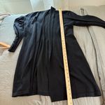 Joan Vass  Dressy Long Open Cardigan Tie Cuffs Ribbed Detail at Waist. Size XL. Photo 6