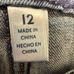 Seven 7 Weekend Slim Fit High Rise Dark Wash Raw Hem Denim Blue Jeans Photo 4