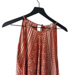 Studio M Boho Print Sleeveless Handkerchief Hem Halter Top Size M Red Size M Photo 1