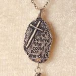 Inspirational Silver Pendant Necklace Photo 1