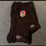 NWT Winter black cable knit Beanie Hat Scarf Set Photo 7