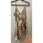 Delicates ‎ XL Intimates Animal Print Floral Slip Dress Nightgown Short Robe Set Photo 2
