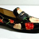 Cole Haan Pinch Penny Loafers in Fearless Floral Black Leather Size 8.5 B Photo 0