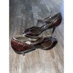 Unisa Women's Brown Leather 3" High Slingback Heels 8M Shoes S-99 Photo 4