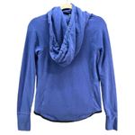 Athleta  Pullover Womens XXS Blue Sentry Active Hoodie Sweatshirt Cowl Neck Photo 2