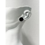 Animal Sequin Embellished Leather Dangle & Crystal Round Earrings Black 2 Pairs Photo 1