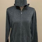 Susan Graver Gray Metallic Hoodie Sweater Jacket Photo 2