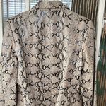 Pamela McCoy Couture Women's Jacket Size 2XL Brown Leather Reptile Snake… Size M Photo 7