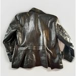American Leathers Buenos Aires Genuine Leather Jacket Black XL Button Front Coat Photo 4