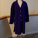Rare vintage David Hayes Blue purple wool
Coat with red lining Size XL Photo 2