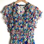 Shoshanna Venezia colorful floral cinch waist Mini Dress size 4 ladies festival Photo 4