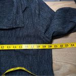 J Jill Blazer Jacket Dark Blue‎ Black Woven Office Career Corporate Mature Thick Size M Photo 9