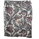 Ann Taylor  Women's Paisley Print Knee Length Pencil Skirt Size 8- flaw Photo 2