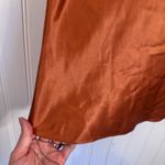 Ellen Tracy  100% Silk Cap Sleeveless Cowl Neck Blouse Tank Top Orange Size 8 Photo 3