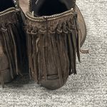 Circle G  Corral Fringe Ankle Boots Womens 6 Distressed Leather Western Booties Photo 7
