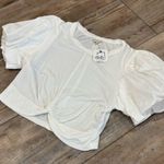 POL NWT dwb White twist Crop Top with Puff Sleeves Size M Photo 2