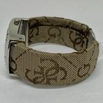 Geneva women’s cuff bracelet watch quartz 28mm silver tone case bracelet size 6” Photo 2