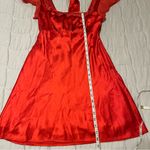 Free People  Violet Visions Elegant Red Satin Mini Dress Photo 6