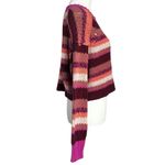 Free People Chunky Knit Devon Striped Boxy Cropped Pink Rose Sweater Size Medium Photo 5