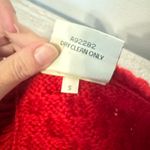 Kilronan Knitwear Red Merino Wool Cable Sweater Made in Ireland Chunky Small Photo 8