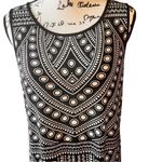 Banana Republic  Black and White Sheath‎ Tribal Geometric Print Dress Medium Photo 1