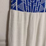 Jealous Tomato  NWT Blue and White Boho Stretch Maxi Dress size Medium Photo 7