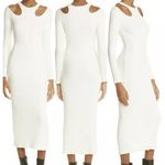 Simon Miller Anz Rib Cutout Bodycon Dress Macademia Size M White Size M Photo 1