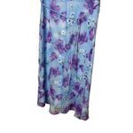 My Michelle  Floral Dress and Scarf Blue Purple White Midi Short‎ Sleeve Size 14 Photo 6
