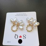 Romantic Vintage style Pearl Cluster Earrings 925 Silver – Wedding Elegance new‎ Gold Photo 4