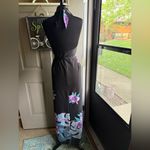 Vintage Pebble Sand Hawaii wrap halter tropical floral maxi dress, size medium Purple Photo 6