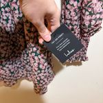 Lulus Floral Forever Green and Pink Smocked Long Sleeve Skater Mini Dress Size L Photo 8