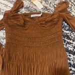 Self Portrait Self-Portrait Shirred Long Sleeve Midi-Dress size 8 Photo 5