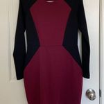 Banana Republic women’s maroon black bodycon long sleeve dress fitted 6 petite Photo 0