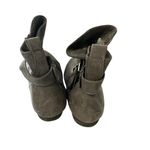 SO  Dark Gray Faux Leather 8.5 Medium Width Bootie Ankle Boot Casual Western Photo 4