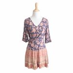 Xhilaration purple pink floral shorts flowy romper Photo 1