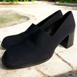 Franco Sarto Vtg Y2K Navy Blue Chunky Heels Size 8M Business Work Shoes Photo 0