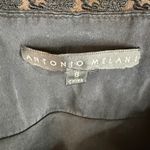 Antonio Melani  Black Lace Trim Silk Baby Doll Ruffle Strap Tank Top Size 8 Y2K Photo 4