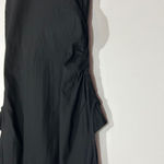 Maeve Anthropologie Midi Dress Sleeveless Ruched Black Casual Dress Large Photo 3