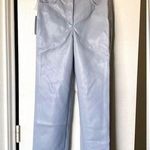 Aritzia Pant Melina High-Rise Straight-Leg Vegan-Leather Marble Grey 2 NWT Photo 0