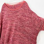 Free People  Prism Pullover Sweater Cropped Distressed Oversized Coral Combo Photo 6