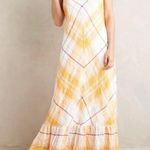 Anthropologie Holding Horses Yellow Plaid Clementine Maxi Dress Medium Photo 0