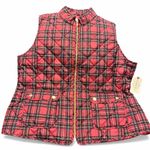 st. john's bay NWT Plaid Quilted Full Zip Vest with Pockets Size 1X Photo 0