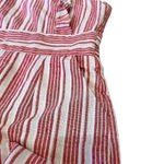 Lulus S Sleeveless Emilia Rae White and Red Striped Ruffle Culotte Jumpsuit Photo 15