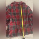 Live a Little LAL Plaid Swing Jacket Red Gray Green Button Wool-Blend Cropped XL Photo 10