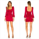 MORE TO COME Blaire Mini Dress in Wine XS Red Photo 1