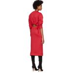 Tibi Red Open Back Sweatshirt Midi Dress Size Extra Small Photo 1