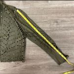 Haute Hippie Laser Cut Shrug Jacket Olive XS Photo 7