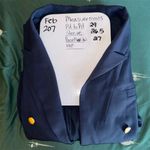 Eloquii Women's Plus Size 28 Faux Double Breasted Blazer Navy Blue Photo 8