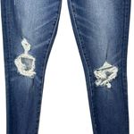 American Eagle SZ 4 High-Rise Jeggings Dream Jeans Whiskered Distressed Stretch Photo 2