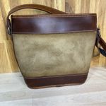 American Vintage Chiappai Vintage Suede and Leather Crossbody Bucket Bag Photo 4